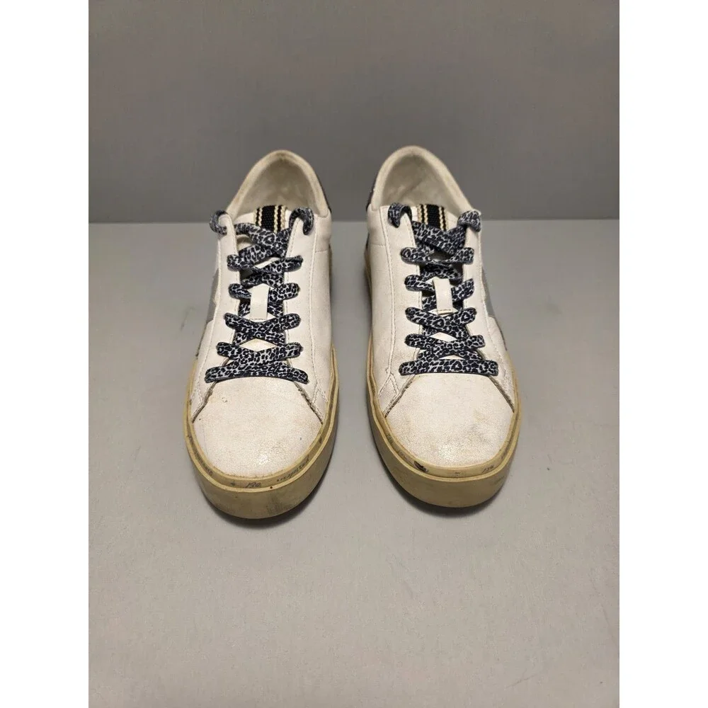 Shu Shop  Reba Pink Glitter Silver Star Low Top Sneakers - Women's size 9